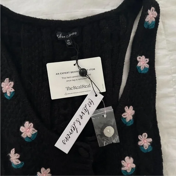 For Love and Lemons Floral Knit Vest - Picture 4 of 6
